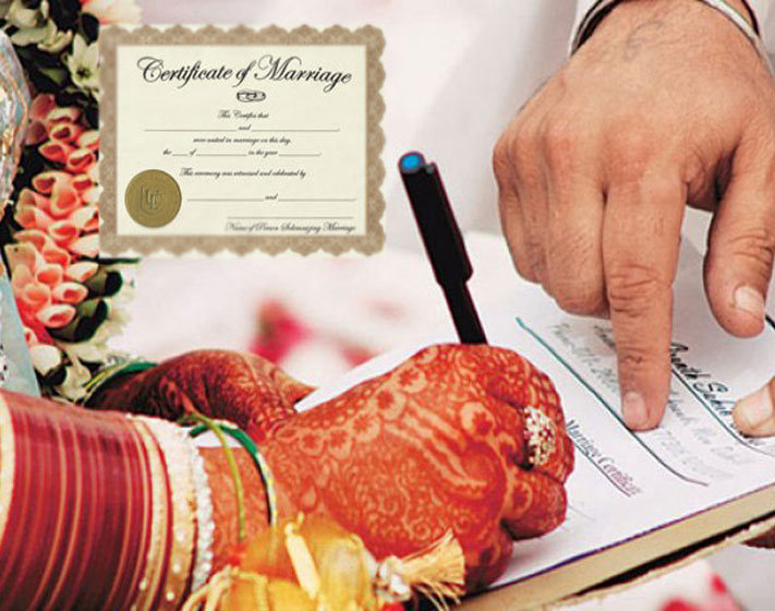 Marriage certificate